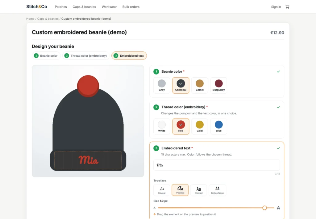 Productconfigurator in Stappen: Visuele Opties, Live Voorbeeld & Prijsimpact (PrestaShop 8 & 9)