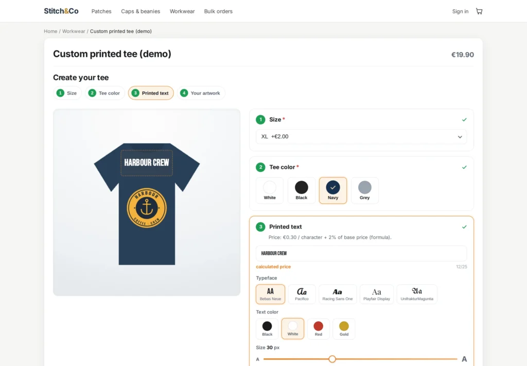 Productconfigurator in Stappen: Visuele Opties, Live Voorbeeld & Prijsimpact (PrestaShop 8 & 9)