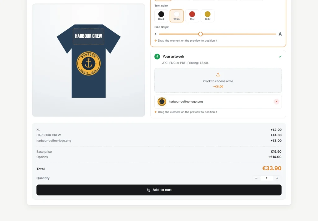 Productconfigurator in Stappen: Visuele Opties, Live Voorbeeld & Prijsimpact (PrestaShop 8 & 9)