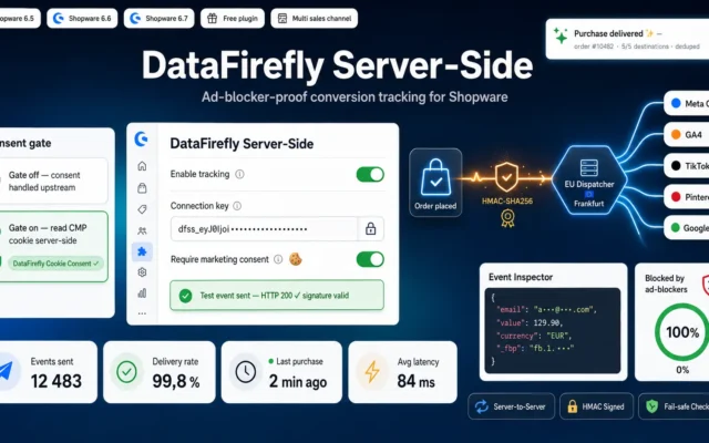 DataFirefly Server-Side — Tracking de conversions Shopware (gratuit)