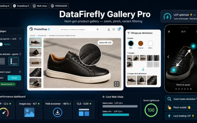 PrestaShop product gallery with HD zoom and fullscreen view