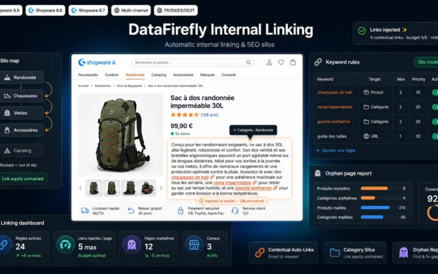 Maillage interne automatique par liens contextuels et silos SEO dans Shopware 6