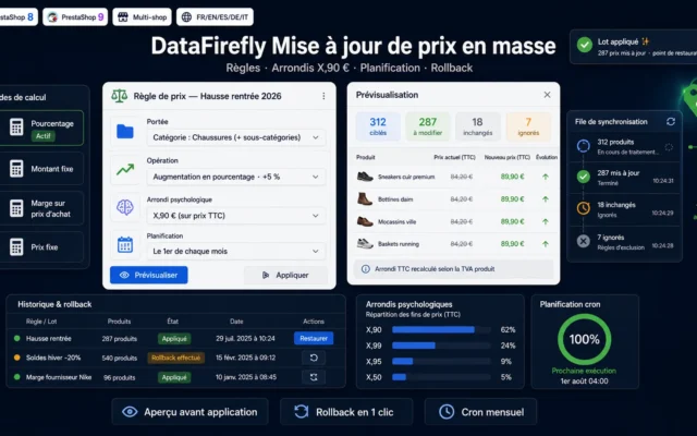 Mise à jour de prix en masse - Module Prestashop 8 & 9