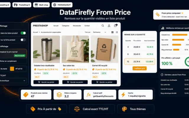 "From" Price Module — Quantity discounts in product listings (PrestaShop 8 & 9)