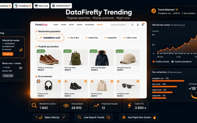 Module Produits Tendances & Recherches Populaires PrestaShop 8/9