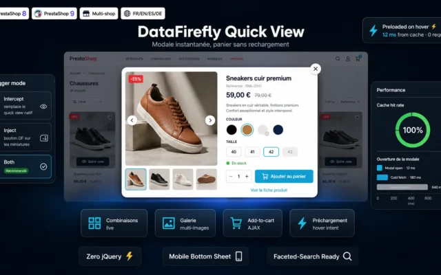 Module Quick View PrestaShop 8/9 — Aperçu Rapide Produit