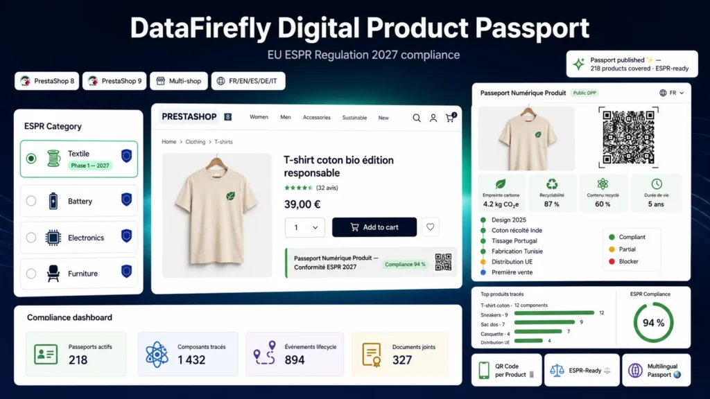 Passeport Numérique Produit (DPP) — Conformité ESPR pour PrestaShop