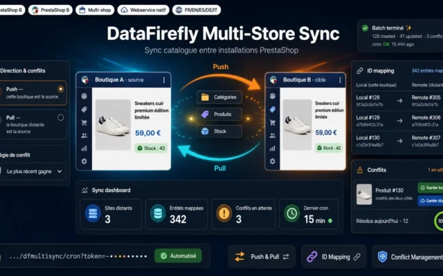 Synchronisation des produits et stocks entre plusieurs boutiques PrestaShop