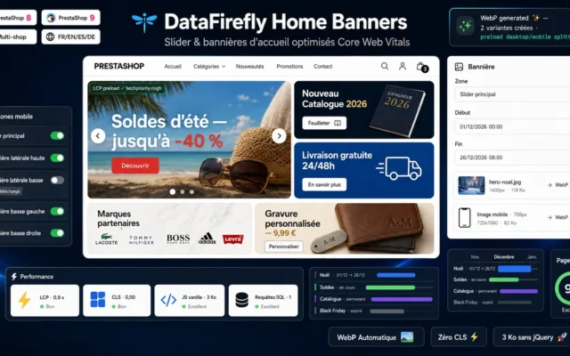 PrestaShop Homepage Slider Module 8/9: Fast WebP Banner Blocks