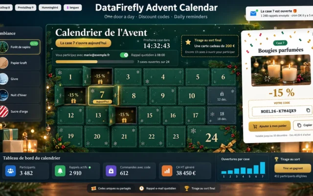Adventskalender voor PrestaShop 8 & 9: Dagelijkse Kortingscodes