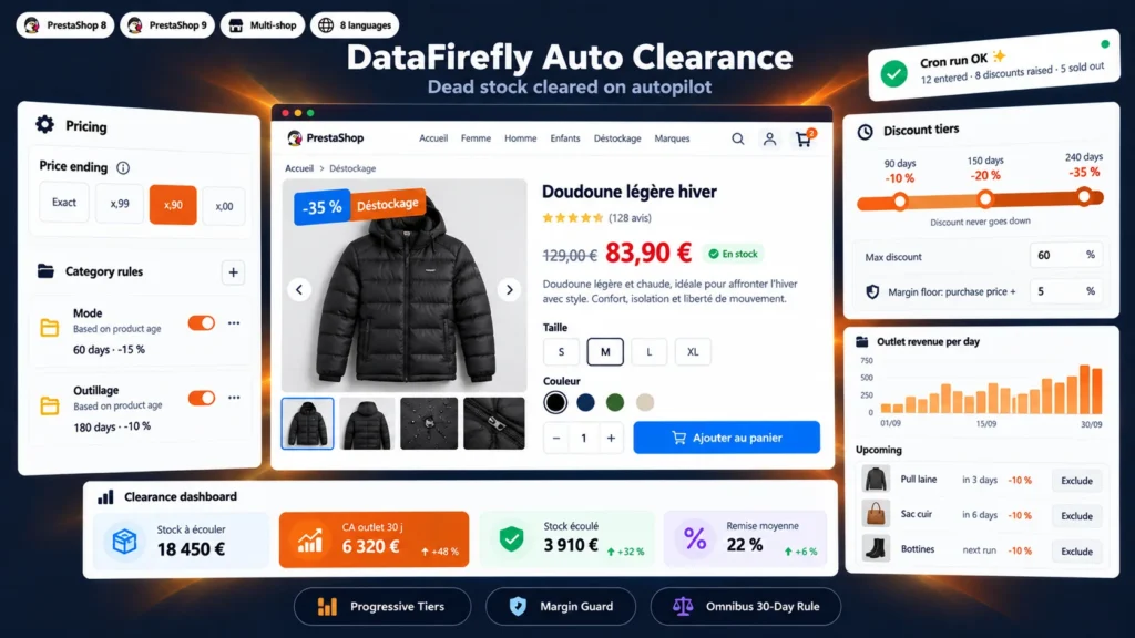 Automatische Uitverkoop van Winkeldochters PrestaShop 8 & 9