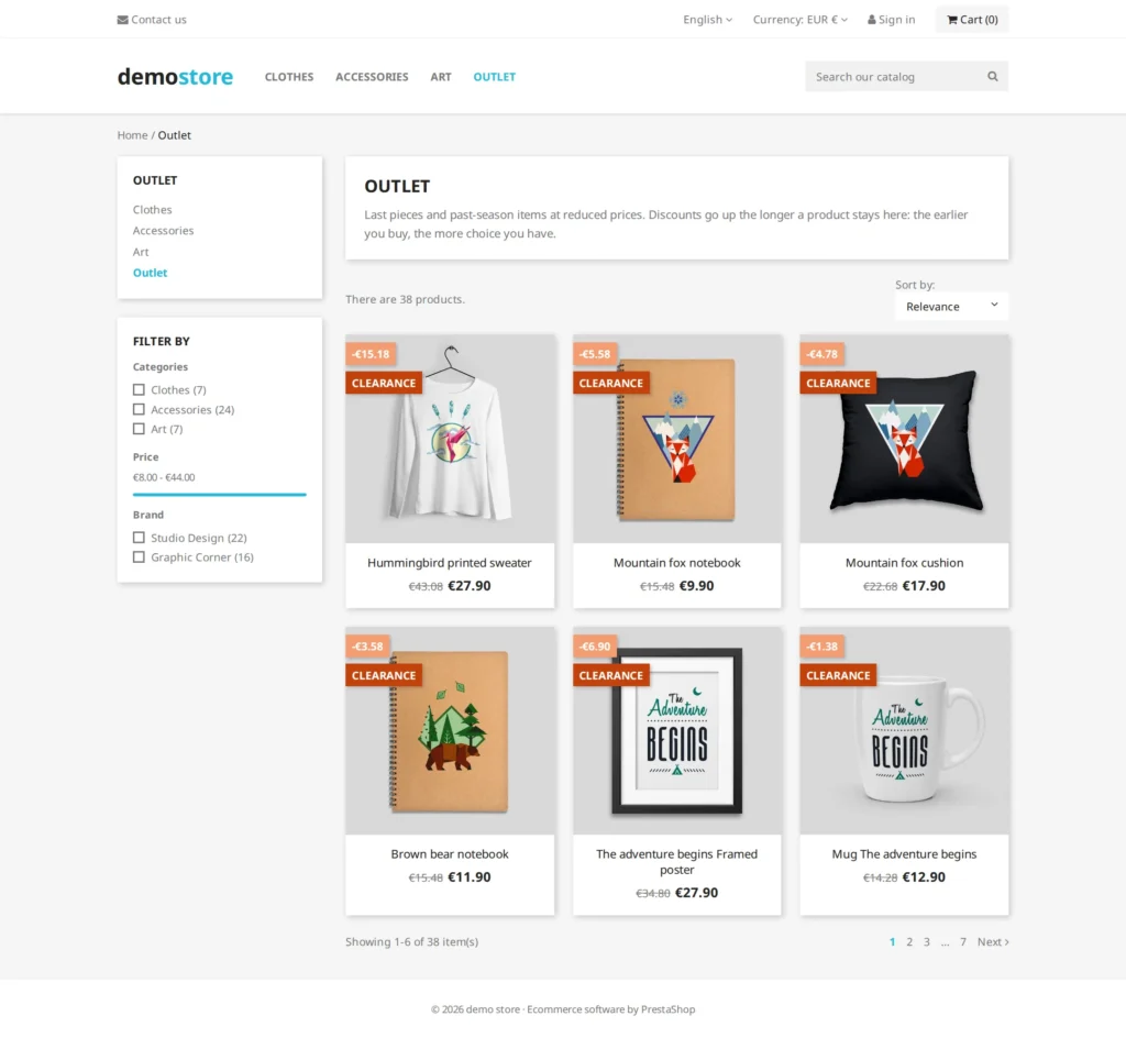 Automatische Uitverkoop van Winkeldochters PrestaShop 8 & 9