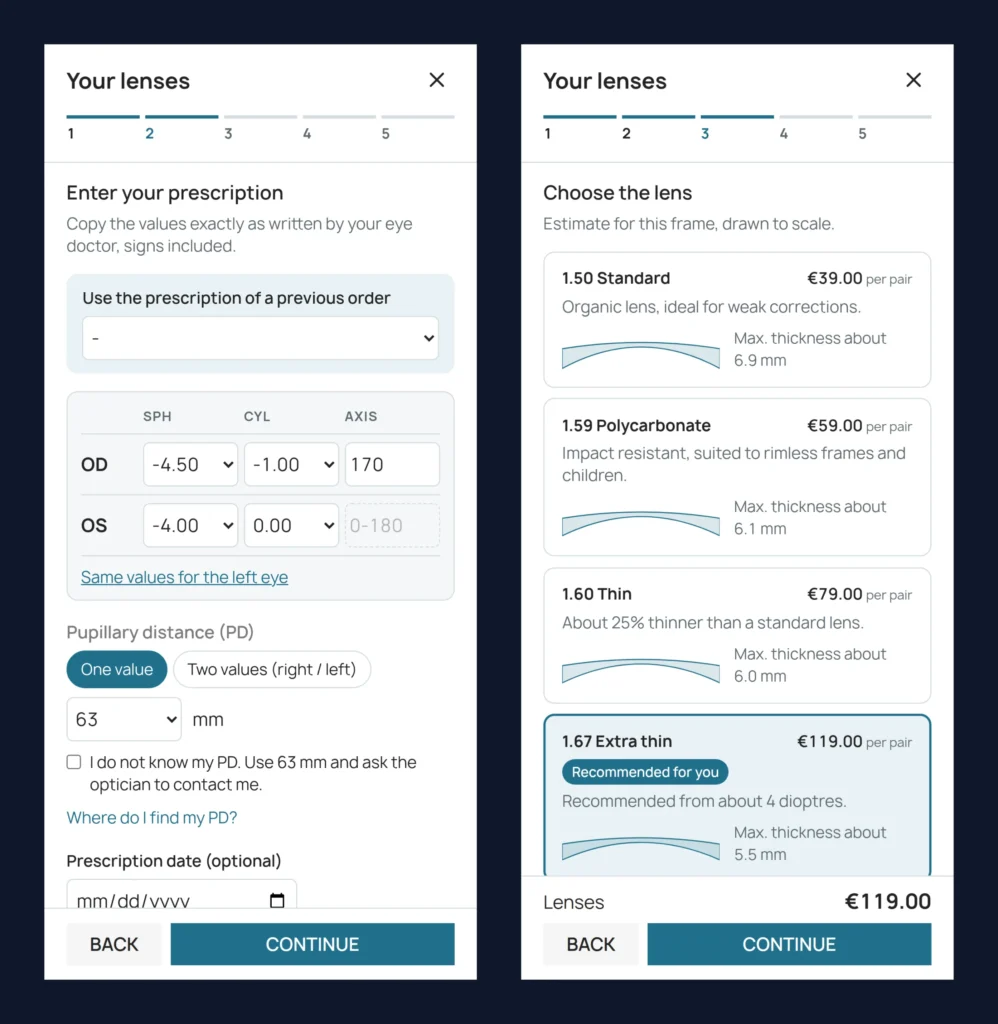Módulo Óptica PrestaShop: Gafas Graduadas con Receta y Elección de Lentes