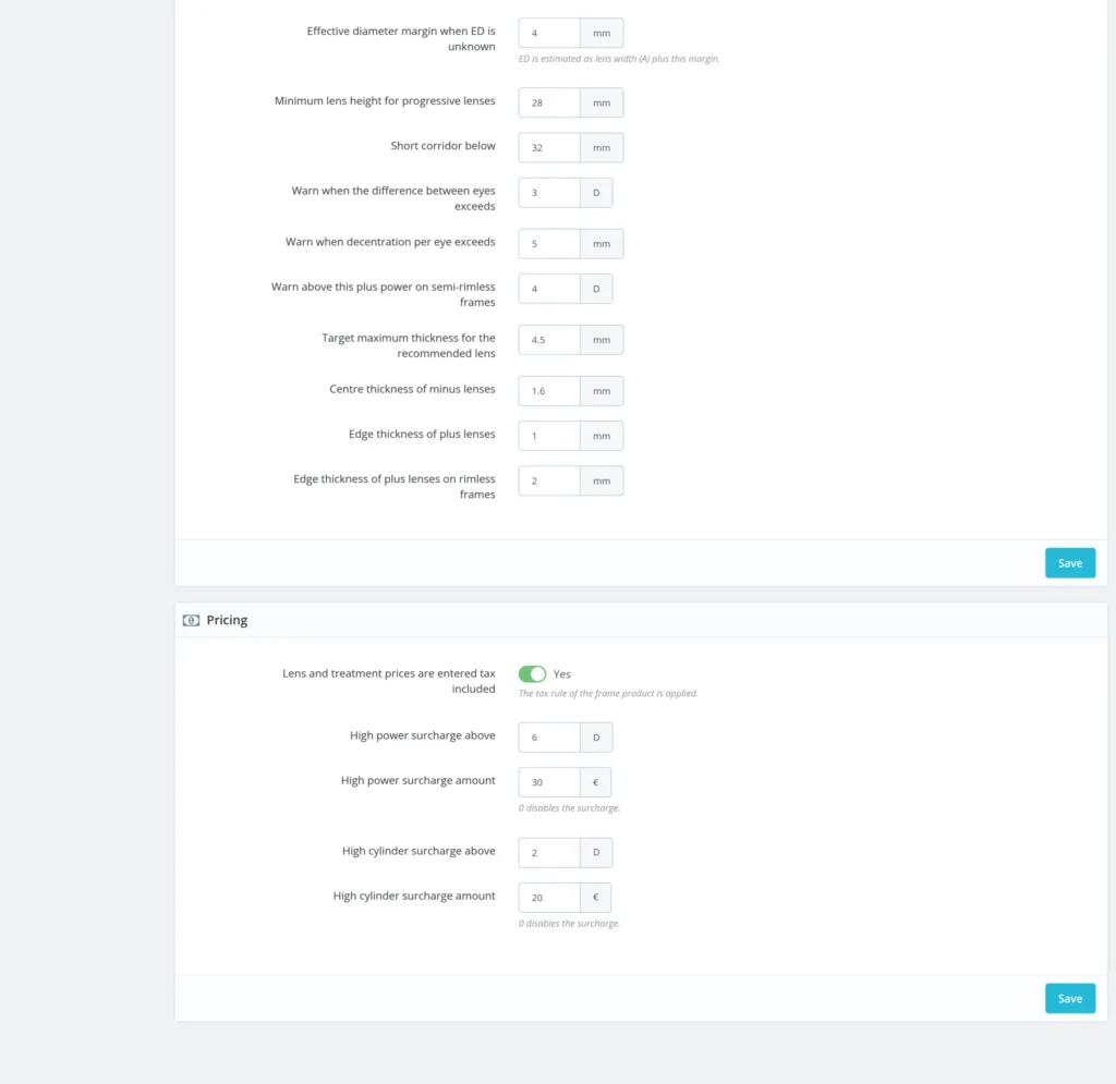 Módulo Óptica PrestaShop: Gafas Graduadas con Receta y Elección de Lentes