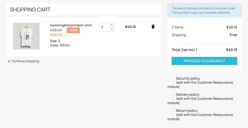 Angebot des Tages für PrestaShop 8 & 9 mit Countdown und begrenztem Bestand