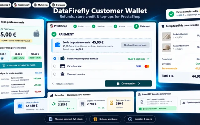 Klantentegoed & Wallet voor PrestaShop 8 & 9