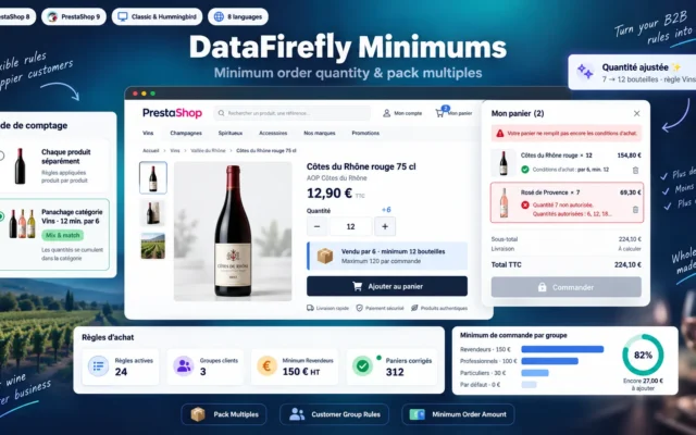Quantité Minimum de Commande et Vente par Multiple PrestaShop 8 & 9