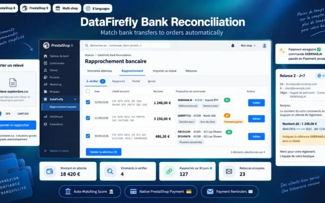 Reconciliação Bancária de Transferências para PrestaShop 8 e 9