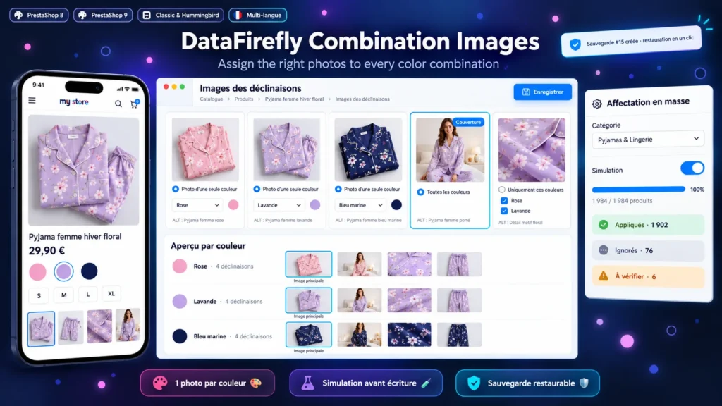 Afbeeldingen per kleur aan combinaties koppelen in PrestaShop 8 & 9