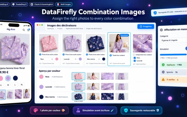 Afbeeldingen per kleur aan combinaties koppelen in PrestaShop 8 & 9