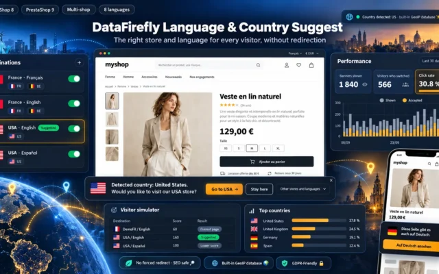 Taal en Land van de Bezoeker Detecteren in PrestaShop 8 & 9 (Zonder Redirect)