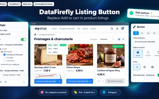 Reemplazar el Botón Añadir al Carrito en los Listados PrestaShop 8 y 9: Botón «Ver Opciones» hacia la Ficha de Producto